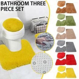 Bath Mats U-shaped Floor Mat Toilet Seat Cushion Door Pure Colour Bathroom For Home Decoration Product H6H2