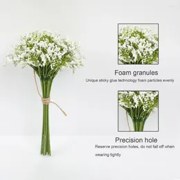 Decorative Flowers Faux Silk Baby Breath Flower Artificial Floral Decoration Elegant Baby's Bouquet For Home Wedding Party Decor