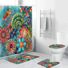 Shower Curtains Bohemian Style 3D Digital Printing Polyester Waterproof And Mildew Proof Curtain Bathroom