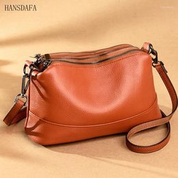 Evening Bags Drop Ship Women Genuine Leather Handbags Womens Designer Female Shoulder Cowhide Ladies Messenger Bag