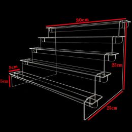 Racks 15 Tier Clear Acrylic Display Stand Ladder Jewellery Showcase Storage Rack Shelf Holder Model Perfume Display Stand Organiser