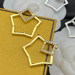 Designer Gold Earings Studs Womens Stars Earrings Hoop Silver Earrings Dangle Luxury Ornaments Jewelry Woman Fashion Party Ear Stud Gift 243285D