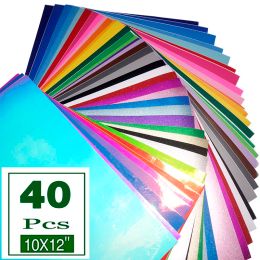 Films 40 Pack 25x30cm Premium Adhesive Craft Outdoor Vinyl for Lettering Film Cup Glass Decal Sticker Xmas Card DIY Selfadhesive Film