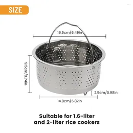 Double Boilers Steamer Insert Pot Stainless Steel Basket Rice Pressure Cooker Handle Cookware