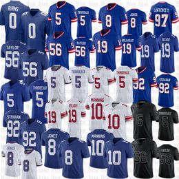 Brian Burns Kayvon Thibodeaux Football jersey Darren Waller Dexter Lawrence II Eli Manning Daniel Jones Kenny Golladay Strahan jerseys stitched