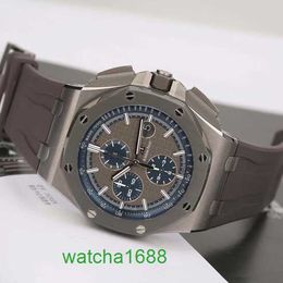 Moissanite AP Wrist Watch Royal Oak Offshore Series 26400IO.OO.A004CA.02 Titanium Metal Ceramic Automatic Mechanical Mens Watch