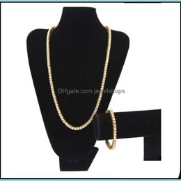 Earrings & Necklace Jewellery Sets 2021 Design Sparking Bling Crystal Cz Station Chain 30 8 Set Whole Top Quality Me296E