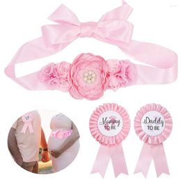 Party Decoration Baby Shower Gift For Expectant Elegant Floral Boho Sash Set Pregnancy Flowers Belly Belt Po Props Parents