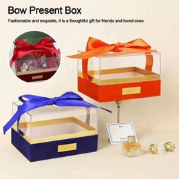 Gift Wrap Acrylic Wedding Hand Box Supply Light Luxury Transparent Bow Present Valentine's Day