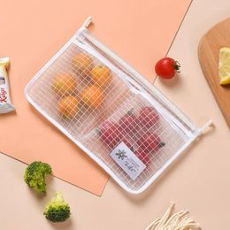 Storage Bags 2024 Kitchen Refrigerator Bag Hanging Container Mesh Fridge Vegetable Organiser