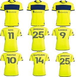 Nashville Hot selling yellow jersey SC away soccer jerseys special home 24 25 MUKHTAR 10 GODOY 20 MOORE 18 ZIMMERMAN 25 FAN PLAYER VERSION jersey football shirts top