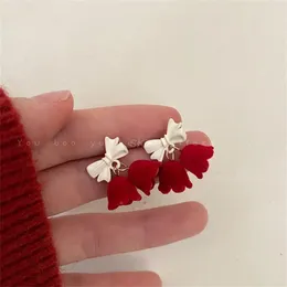 Stud Earrings Bowknot Unique Design Comfortable Jin Xiang Silver Needle Fashion And Beautiful Exquisite