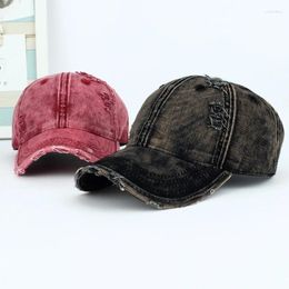 Ball Caps Unisex Baseball Cap Distressed Jean Hat For Spring Summer Adult Casual Retro Outdoor Adjustable Cycling Hiking Washed Denim