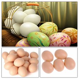 Decorative Flowers 5Pcs DIY Toys Painting Simulation Egg Chicken Nest Kids House Small Fake Eggs Farm Animal Supplies Cages Accessory