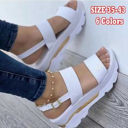 Sandals Womens Summer Fashion Sexy Wedge High Heels Authentic H240328