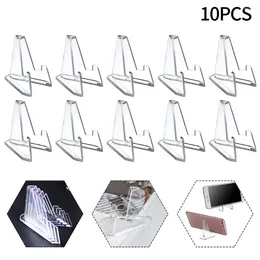 Frames 10pcs Display Stand Acrylic Transparent Triangle Pockets Watches Medals Badges For Baseball Sports Trading C
