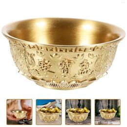 Bowls Display Treasure Bowl Office Sculptures Home Decor Brass Decorative Party Layout Prop