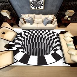 3D Carpets Fashion Rug Optical Illusion Non Slip Bathroom Living Room Floor Mat 3D Printing Bedroom Bedside Coffee Table Carpet216Q