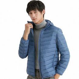 top Grade Men's Fi Hooded 90% White Duck Down Down Coats Autumen Winter New Keep Warm Men Casual Down Jacket v2BH#