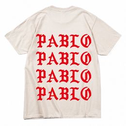 kanye West Pablo T Shirt Men I Feel Like Paul Print Short Sleeves Anti Seas 3 T-Shirt Hip Hop Social Club Rapper Tee Tops W8X0#