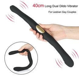 Double Dildo Vibrators for Women G Spot Vagina Prostate Clitoris Stimulator Vibrator Anus Anal Masturbator Sex Toys for Lesbian 240325