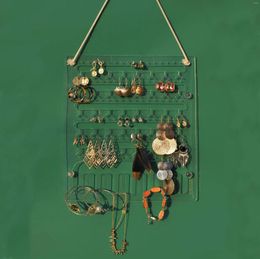 Hooks Wall Hanging Jewellery Organiser Display Earring Holder Acrylic Hanger Rack 96 Holes