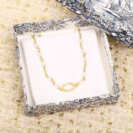 Designer Luxury quality charm pendant necklace with nature beads in 18k gold plated have stamp box PS3322B