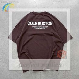 cole buxton t shirt Men's T-shirts Brown Royal Blue Classic Slogan Printing Men Women 100% Cotton Oversized CB Tee Top Casual Streetwear 991