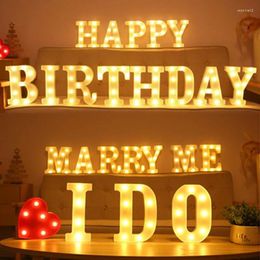 Decorative Figurines Alphabet LED Night Lights Luminous Number Letter Lamp Light For Home Valentine's Day Wedding Birthday Party Decoration