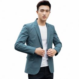 suit Jacket Men Clothing Spring Autumn Casual Slim Busin Terno Masculino Single-Breasted Lg Sleeve Coat Blazer Hombre n5jI#