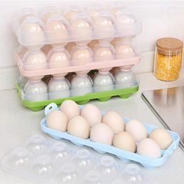 Storage Bottles Grids Egg Holder Refrigerator Non-slip Box Keep Fresh Tray Kitchen Airtight Container