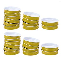 Dinnerware 12 Pcs Spherical Mason Jar Lids Child Rings Stainless Steel Tinplate Sealing Caps For Bottles