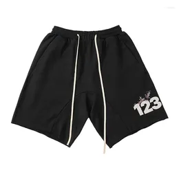 Men's Shorts RRR123 Sweatpants Quality LOGO Letters Drawstring Pants Black Mens Womens Loose Casual Jogging Sports Breeches