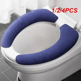 Toilet Seat Covers 1/2/4PCS Set Cover Bathroom Mat Sticker Warm Washable Reusable Universal