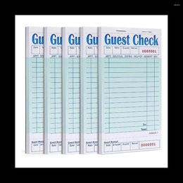 Table Mats Guest Checks Book 5Pack Server Note Pads Waitress Accessory Wiring Restaurant Supplies Order 250 Count Total