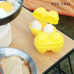 Storage Bottles 2/6 Grid Egg Box Container Portable Durable Plastic Eggs Shockproof Protection Save Space Dispenser Kitchen Tool