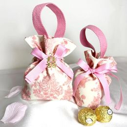 Gift Wrap Wedding Candy Bag Handle Creative Drawstring With European High-end Feel Accompanied By Box Cloth