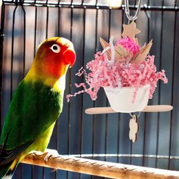 Other Bird Supplies Parrot Toy Foraging Hanging Toys Cage Small Animals Funny Chew Bite Wooden