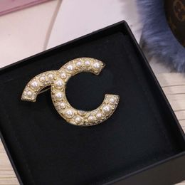 2022 Luxury quality charm brooch with nature shell beads in gold plated have box stamp PS7336A2469