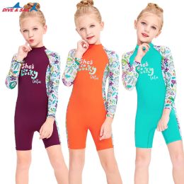 Suits One Pieces Swimsuit Rash Guard Swimwear Long Sleeve Sunsuit for Kids 310Y Sun UV Protection