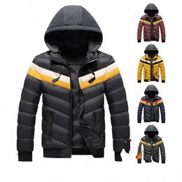 hooded Plus Size Parka Men Overcoat Fi Padded Winter Casual Cott Windproof Warm Down Jacket Coat Male Outwear I2vI#