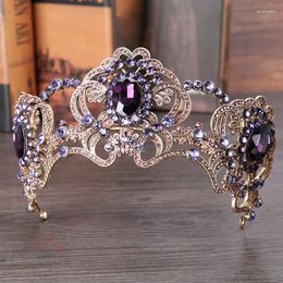 Hair Clips Luxury Crystal Crown Tiara Baroque Rhinestone Prom Party Diadem Women Bridal Wedding Accessories Jewellery Tiaras Gift