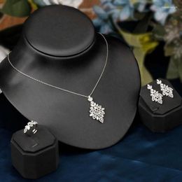 Necklace Earrings Set JEWEL Stylish 3 PCS Jewellery Ring Cubic Zirconia Romantic And Shiny Wedding Gift