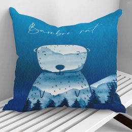 Pillow Bamboo Rat Watercolour Throw Pillows Cover On Sofa Home Decor 45 45cm 40 40cm Gift Pillowcase Cojines Drop