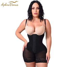 Compression Shapewear for Women Tummy Control Body Shaper Butt Lifter Thigh Slimmer Fajas Colombianas Plus Size Zipper Crotch 240320