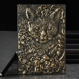 Leather Notebook A5 Hardbound Retro Diary Notebook Hand Book Pet Life Record Book Material Very Good Thin and Thick 240326