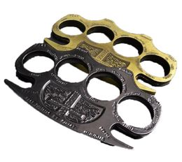 Weight About 220240g Metal Brass Knuckle Duster Four Finger Self Defence Tool Fitness Outdoor Safety Defences Pocket EDC Tools Ge8587437