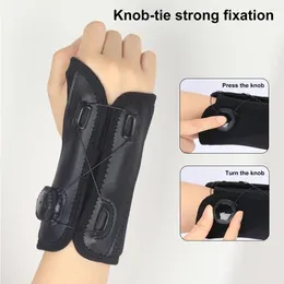 Wrist Support Carpal Tunnel Brace Adjustable For Pain Relief Faux Leather Hand Men Tendinitis