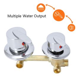 Cleaning Brass Dual Mixing for Valve Water Outlet Thread Screw 3 Way For Kitchen Dropship