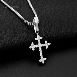 China Wholesale Best Quality Fashion Diamond Moissanite White Gold Plated Necklace Jewelry Pendant